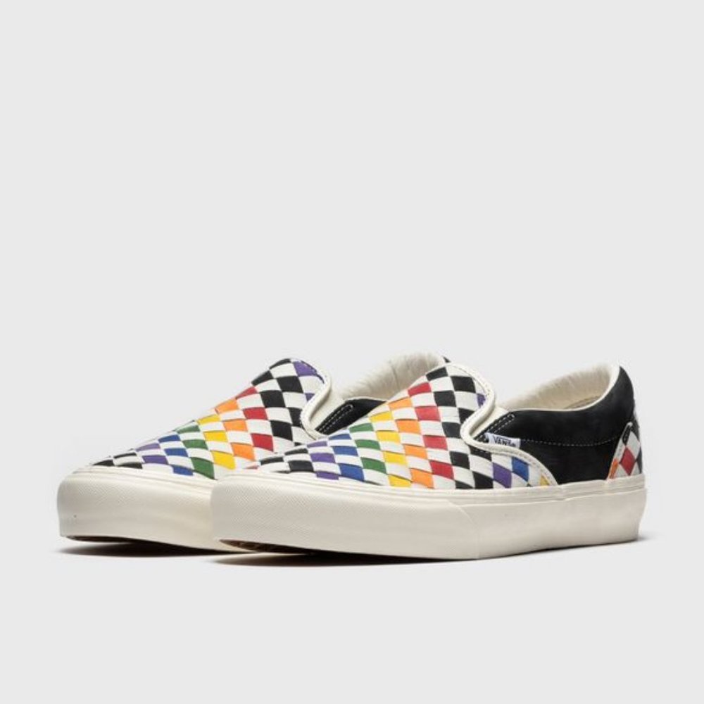Vans Multicolor Suede Pride Classic Slip-On VLT LX Sneakers Mens US Size 10